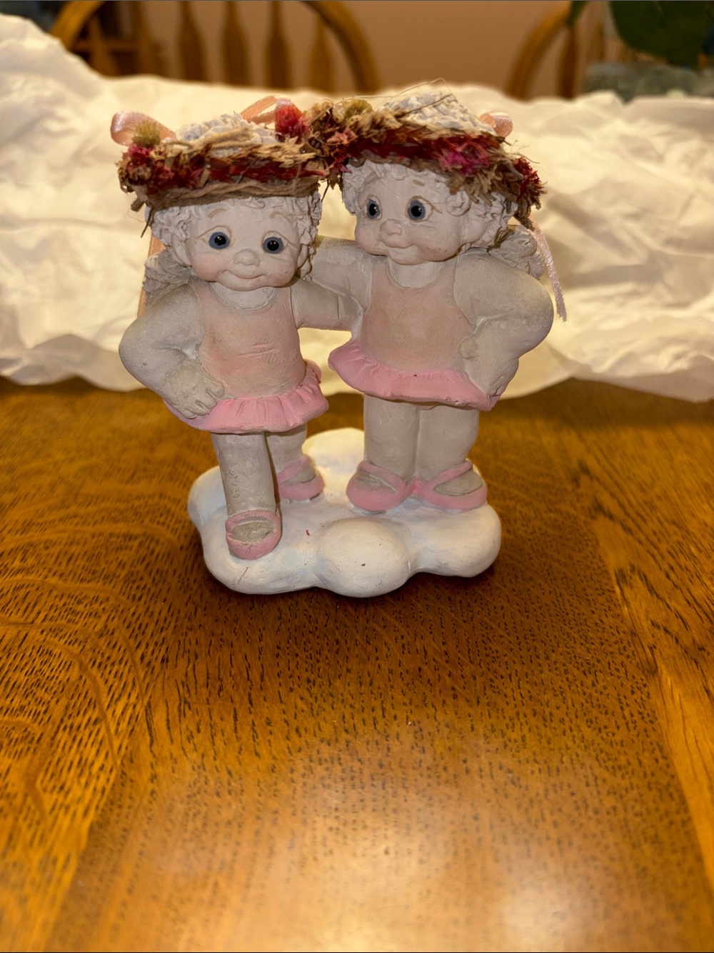 Pink Twin Ballerina Figurine Home Accent
